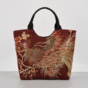 Red Peacock hand bag